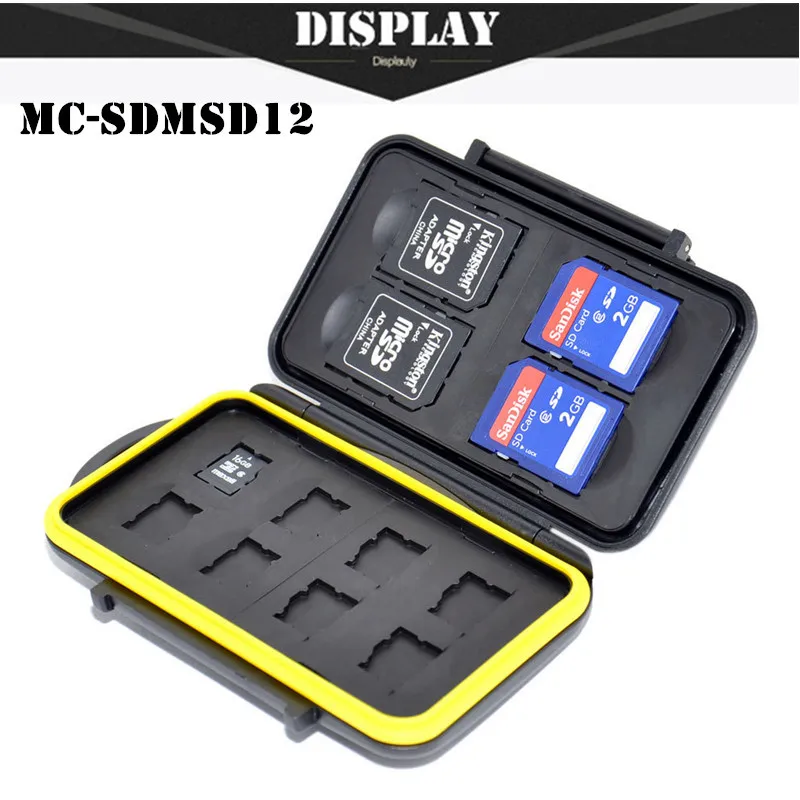 Free Shipping SDMSD12 Memory sd Card Holder Case Anti shock Waterproof