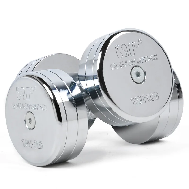 

High-quality full stainless steelplating dumbbell fitness equipment men Freely detachable dumbbell bodybuilding 10kg15kg20kg