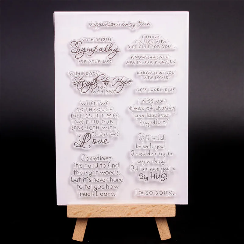 

Rubber Silicone Clear Stamps for Scrapbooking Tampons Transparents Seal Background Stamp Card Making Diy English Greetings word