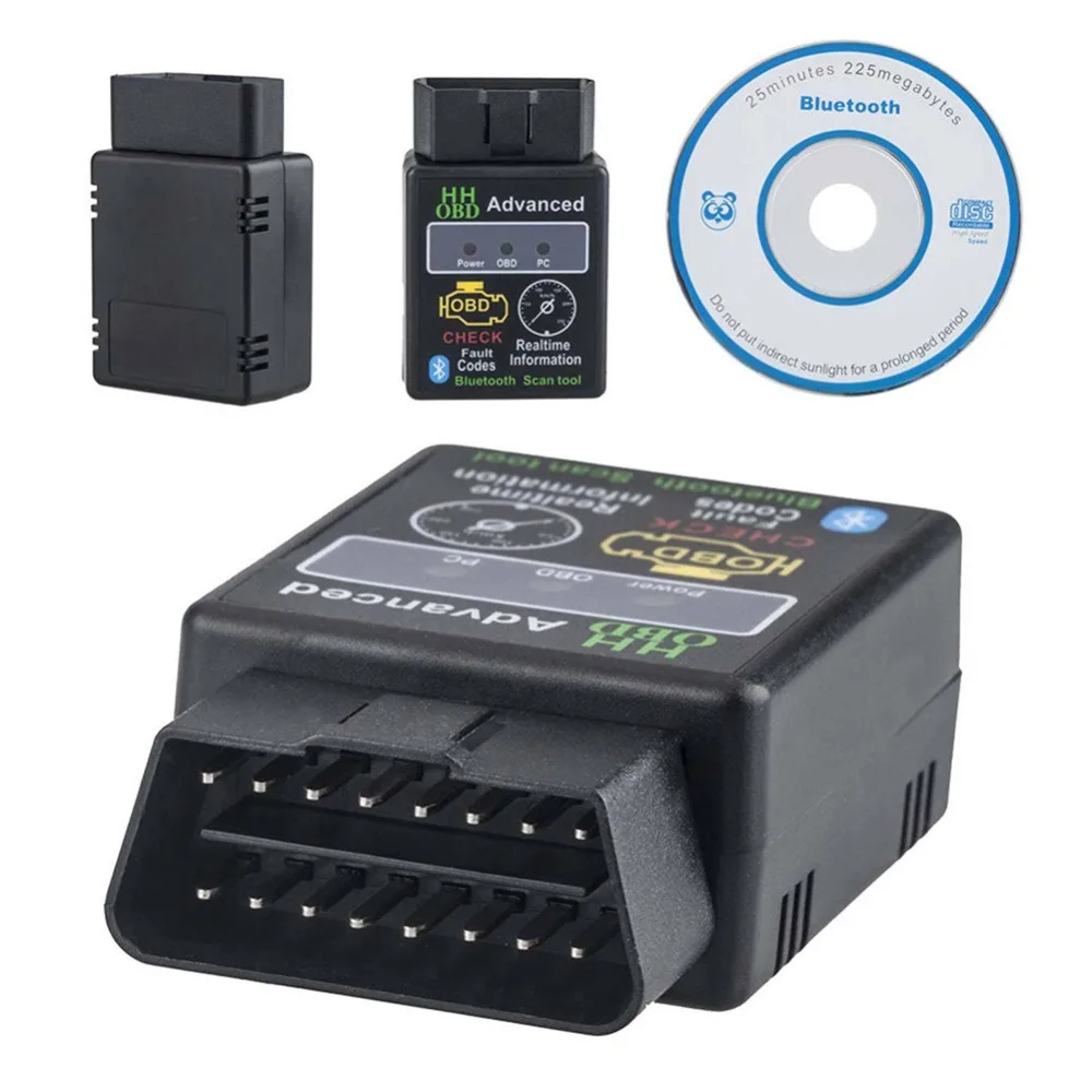 Автомобильный HH OBD Advanced ELM327 Bluetooth V2.1 Автомобильный сканер Диагностический компьютерный инструмент для сканирования автомобильные аксессуары