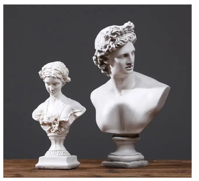 Европейский ретро Венера статуя Давид Смолы Скульптура домашнего интерьера ремесла украшения Гостиная ТВ кабинет штукатурка Венера орнамент