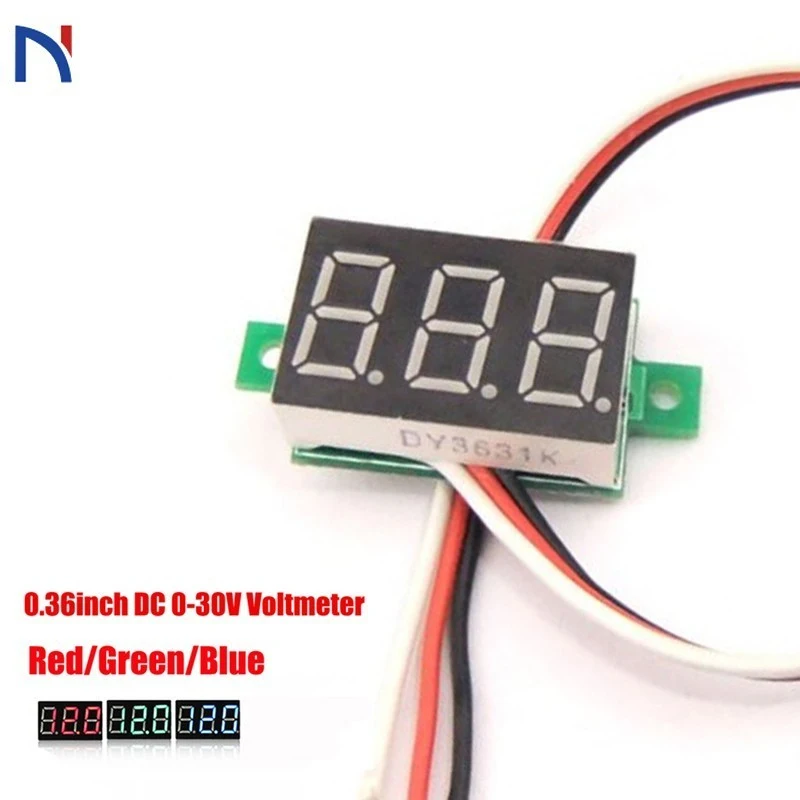 

0.36 Inch Mini LCD Display Voltmeter Ammeter Amperimet Digital DC 2.5-30V Red LED Mini Digital Voltmeter Ammeter