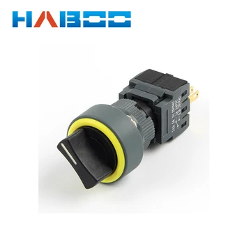 

10pcs/lot HABOO 16mm HABOO 2position selector switch 2NO+2NC rotary selector switch 5A/250VAC