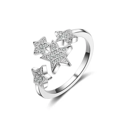 

Newmalry with several little stars fashion ring made of stainless steel for both man and women Beauty and jewelry