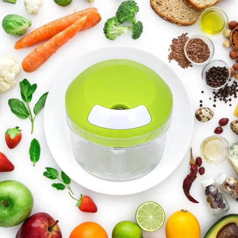 

Manual Household Vegetable Chopper Shredder Speedy Food Processor Meat Machine Kitchen Cut Vegetable Fruit Garlic or Ground Meat