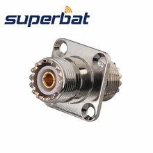 Superbat RF СВЧ-переходник разъем uhf разъем UHF 4 отверстия Панель Крепление РЧ коаксиальный разъем