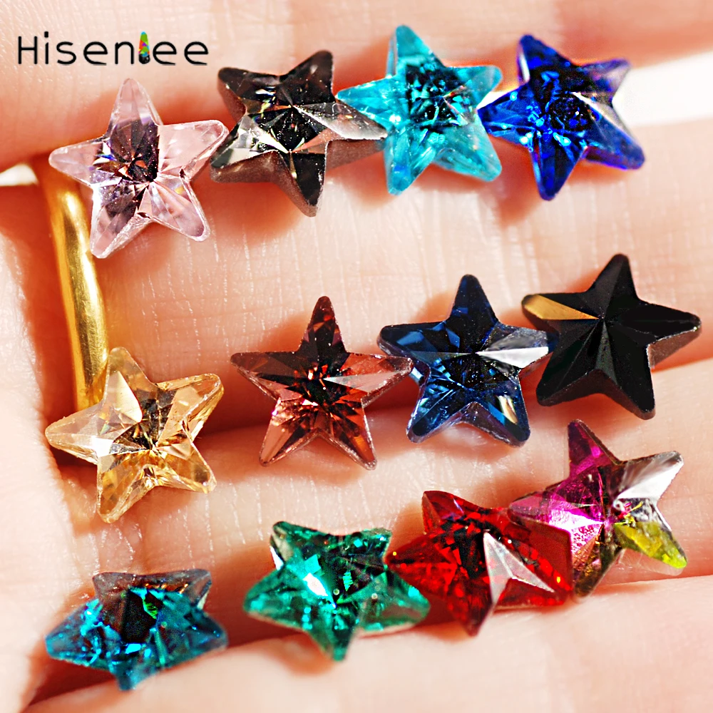 10MM 20pc/Pack Star Shape Rhinestone Shiny Glass Dedicated Punk Studs DIY Nail Arts&ampCrafts Trinkets Clothing Handmade Decoration | Дом и