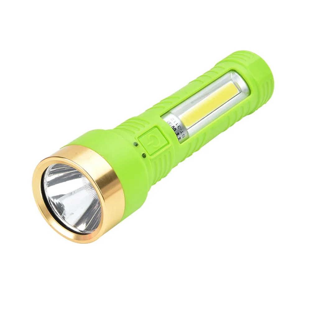 

LED hardlight flashlight multi-function USB rechargeable COB Waterproof emergency light use 18650 outdoor camping hiking
