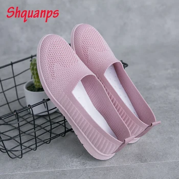 

Women\x27s Shoes Loafers Women Shoes Flat Summer Casual Shoes Female Breathable Zapatillas Mujer Mesh Slip on Chaussures Femmes