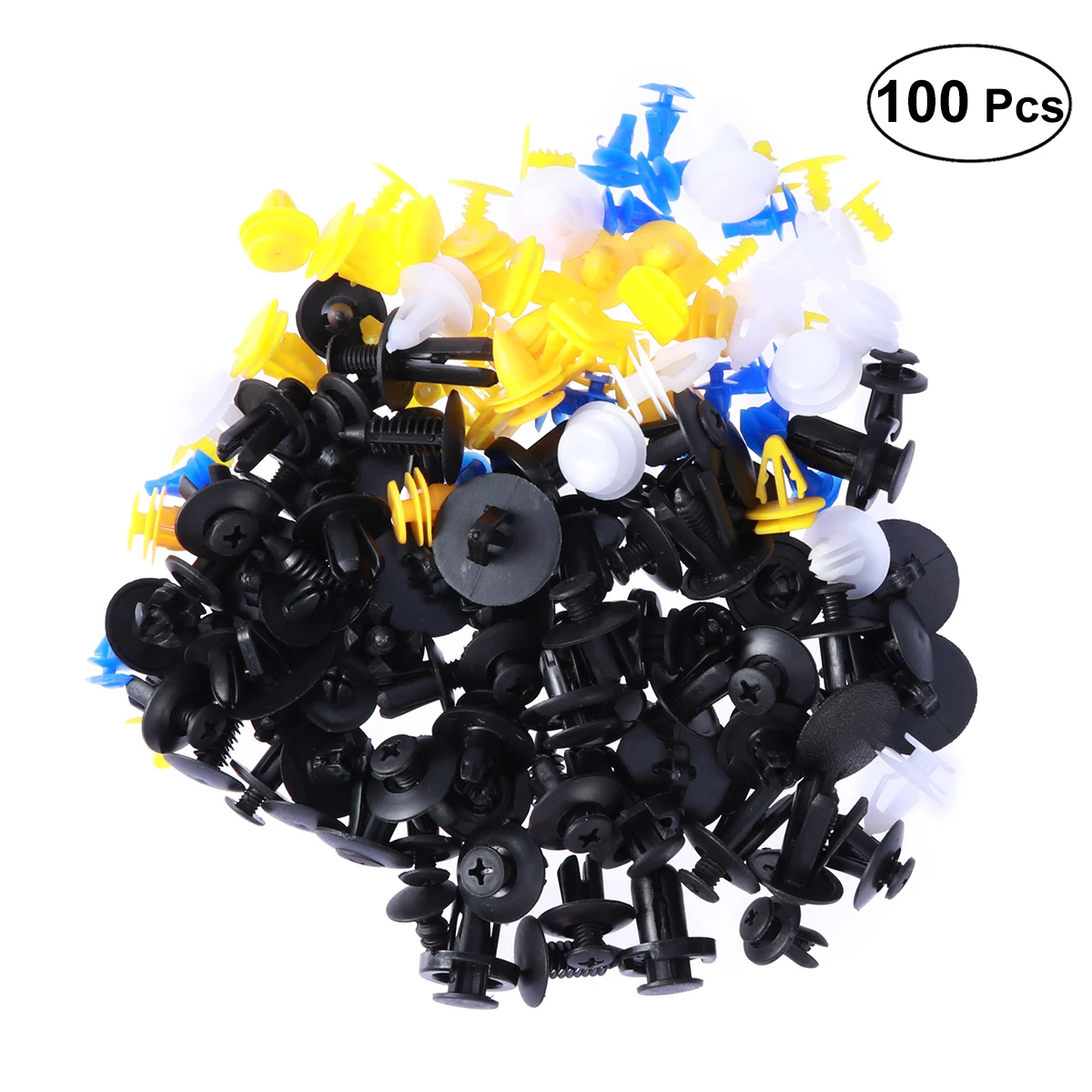100 Pcs Nylon Automotive Push Pins Bumper Fastener Rivet Clips Car Push