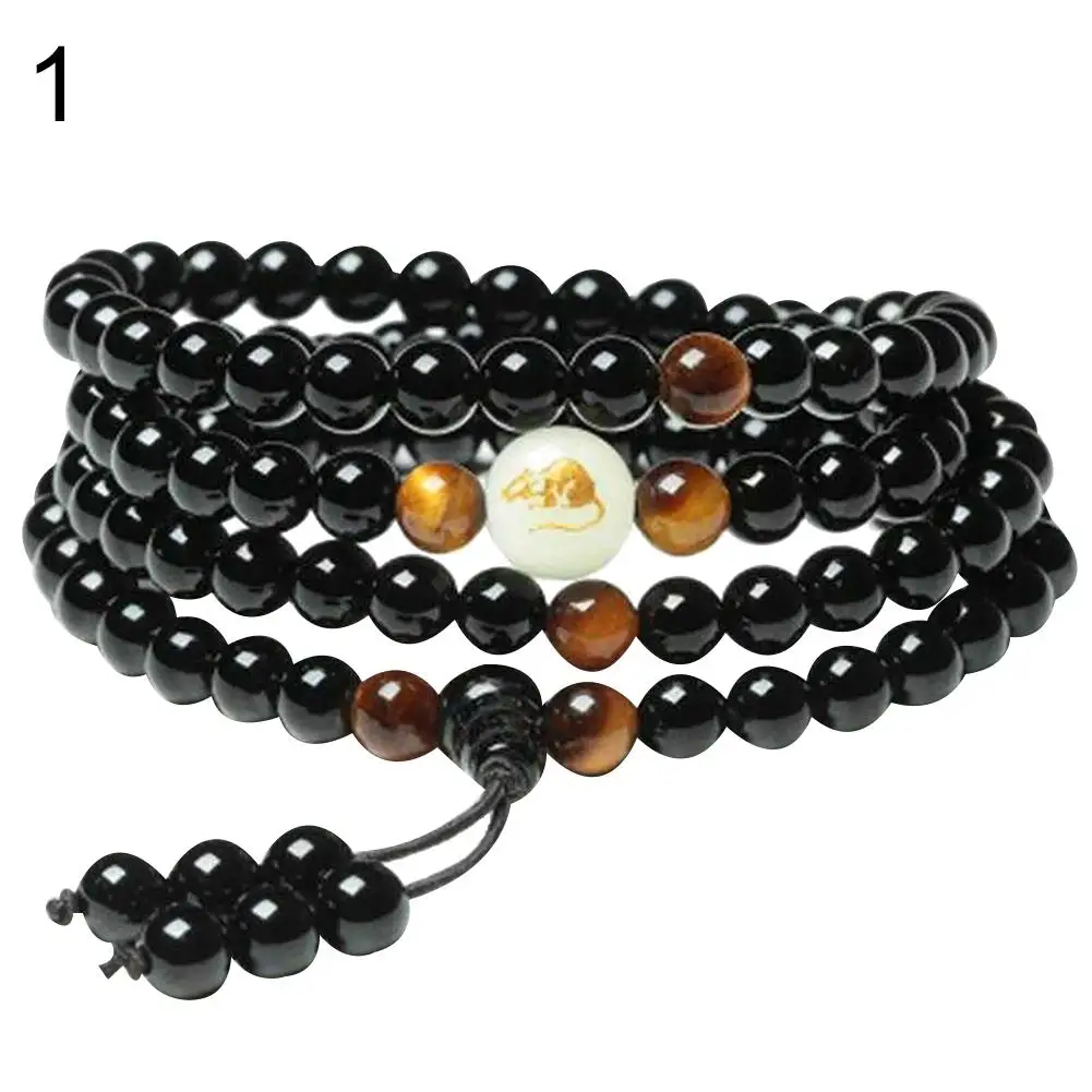 

2018 Fashion Multi-Layer Luminous Buddha Beads Chinese Zodiac Couple Bracelet Gift