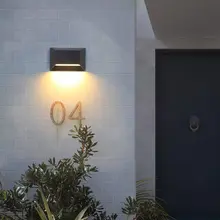 Современный упрощенный светодиодный наружный настенный светильник для отеля с боковой стенкой для балкона, проходной на открытом воздухе, водонепроницаемый настенный светильник