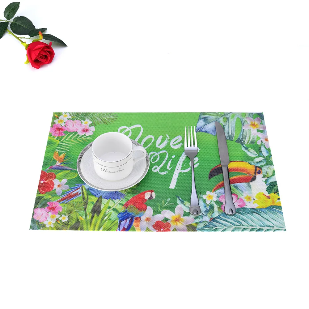 2/4/6 шт набор красочных столовых приборов для обеденного стола pvc de table mat disc pads bowl pad