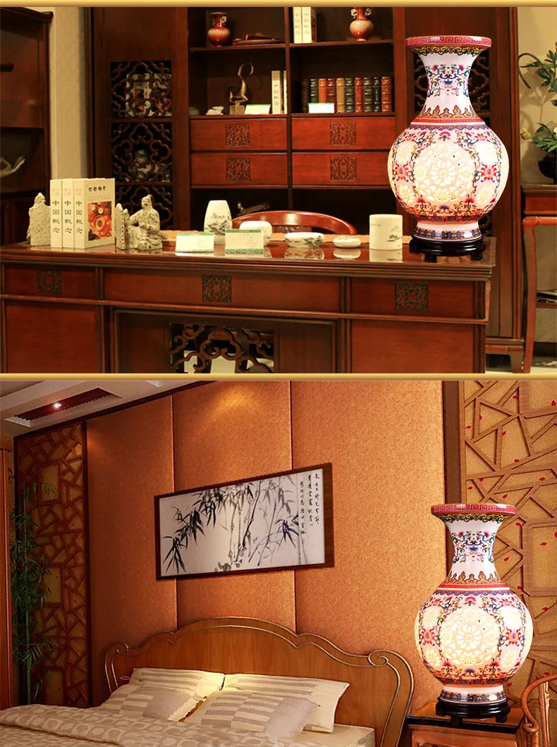 China Antique Living Room Vintage Table Lamp Porcelain Ceramic Table Lamp wedding decoration home design table lamp (5)