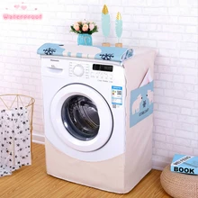 Чехол для стиральной машины с героями мультфильмов, капюшон из полиэстера и хлопковой ткани в Европейском стиле, 10 видов цветов, водонепроницаемый