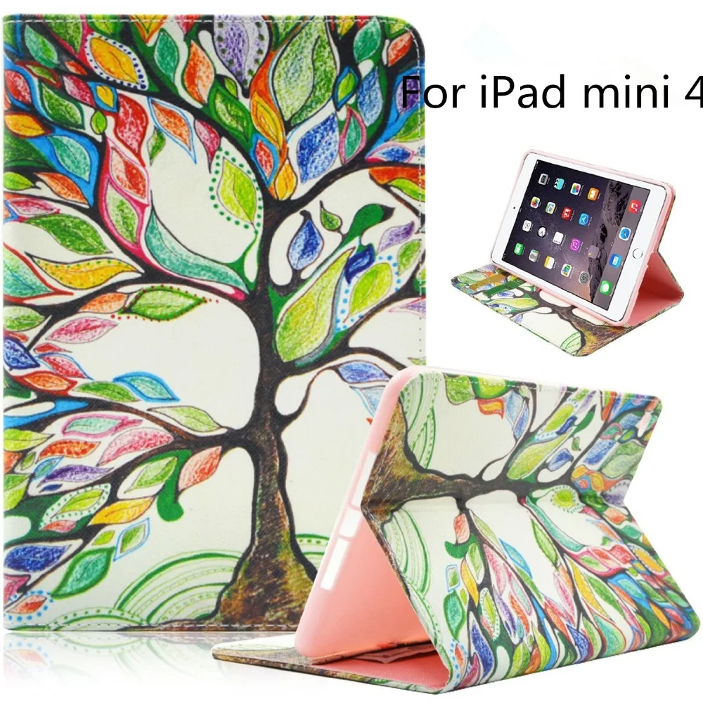 

PU Leather Interesting Extreme Durable and Protective Note Case for iPad Mini 4 with Card Slots and Built-in Stand