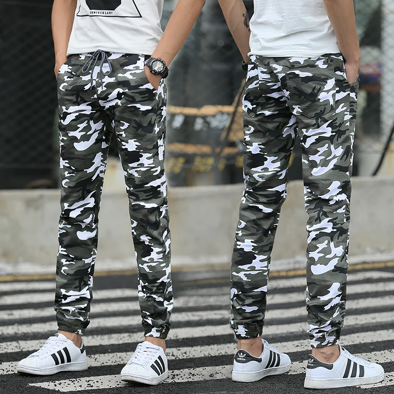 Горячая 2016 мужчины случайные штаны камуфляж slim fit армия камуфляж брюки hip hop штаны военные бегунов