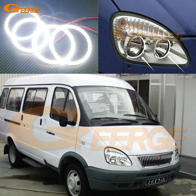 Для Газель ГАЗ 3221 2003 2004 2005 2006 2007 2008 2009 отлично Ультра-яркий освещения SMD из светодиодов глаза Ангела комплект Для Газель ГАЗ 3221 2003 2004 2005 2006 2007 2008 2009 отлично Ультра-яркий освещения SMD из светодиодов глаза Ангела комплект