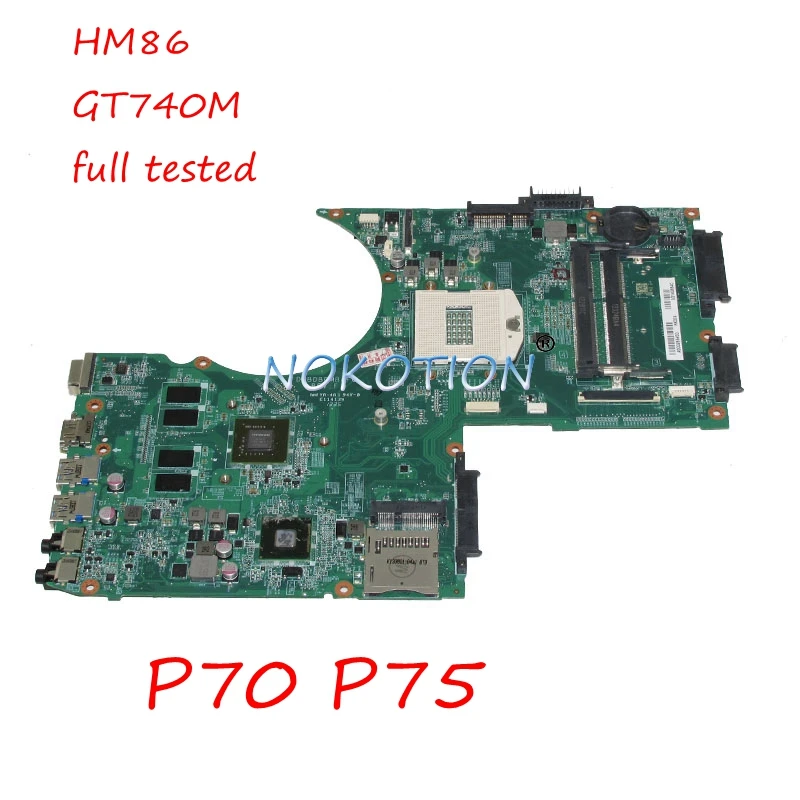 

NOKOTION A000255450 laptop motherboard For toshiba Satellite P70 P75 GT740M DABDBDMB8F0 main board works