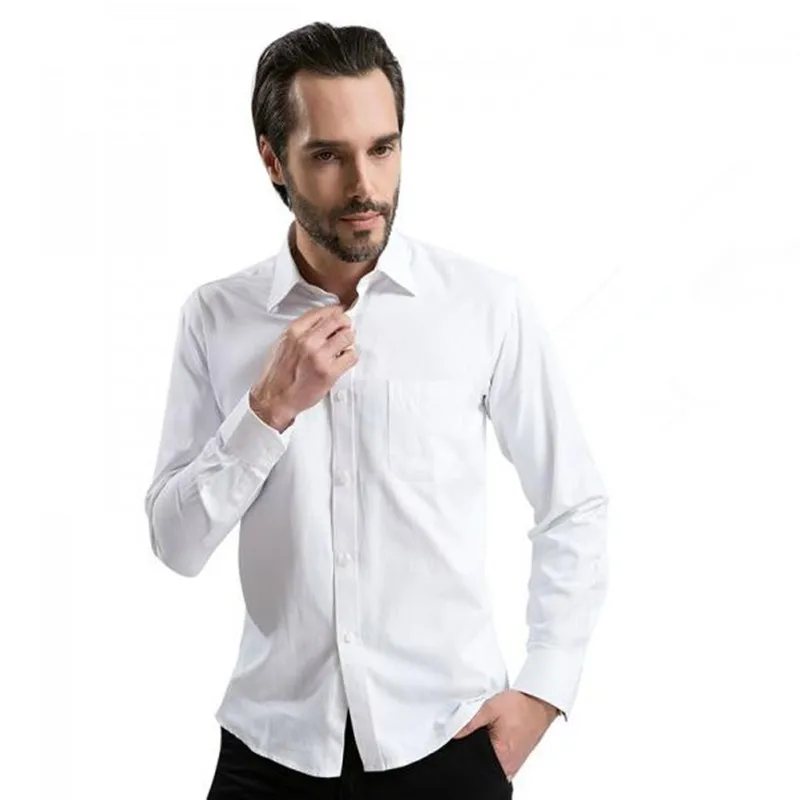 H&M Divided Camisa de manga larga blanco puro-negro look casual Moda Camisas de vestir Camisas de manga larga 