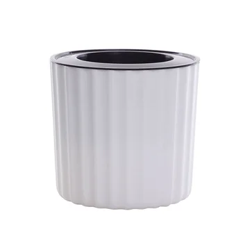 

WINOMO 15 x 14 x 9.8cm Round Plastic Planter Self-watering Herb Plant Pot Indoor Garden Stylish Foolproof Flowerpot