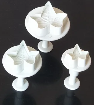 

50Cards Cake Tools Discount Cake Decorator Maple Leaf 3pcsCake Decorating Cutter Fondant Sugarcraft Cutter Plunger Tool