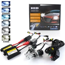 Ксенон H7 AC 35 Вт 55 Вт Тонкий балласт комплект HID ксеноновая лампа для фар 12 В H1 H3 H11 h7 ксенон hid комплект 4300 К 6000 К Замена галогенной лампы