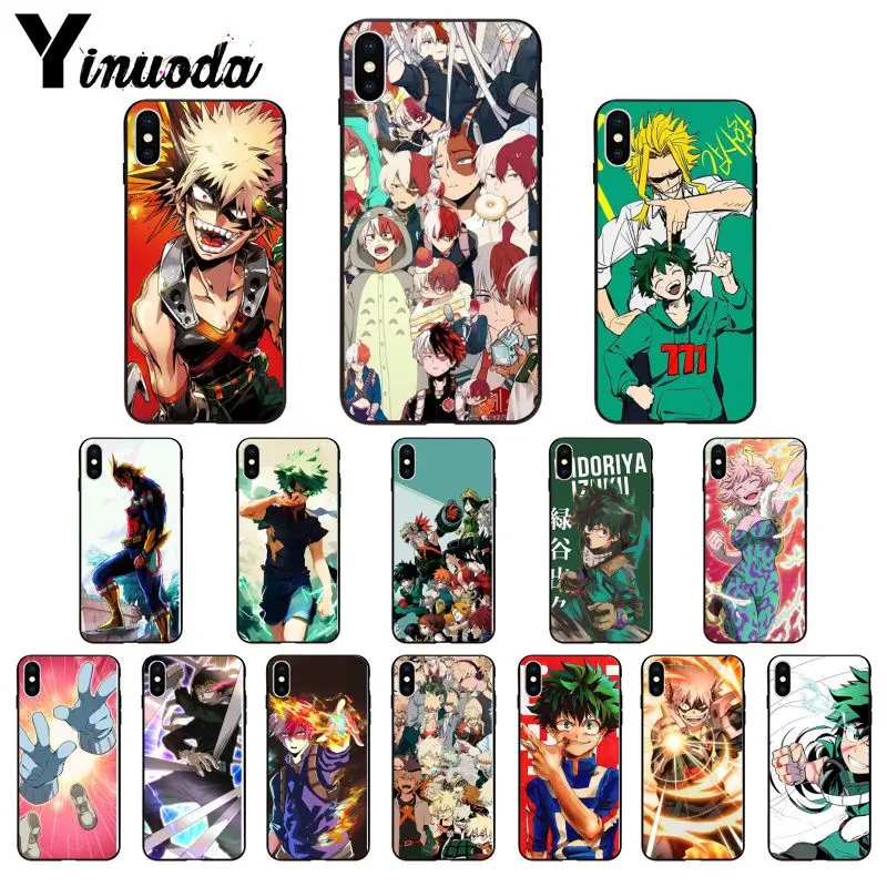 

Yinuoda my hero academia Coque Shell Phone Case for iPhone X XS MAX 6 6s 7 7plus 8 8Plus 5 5S SE XR