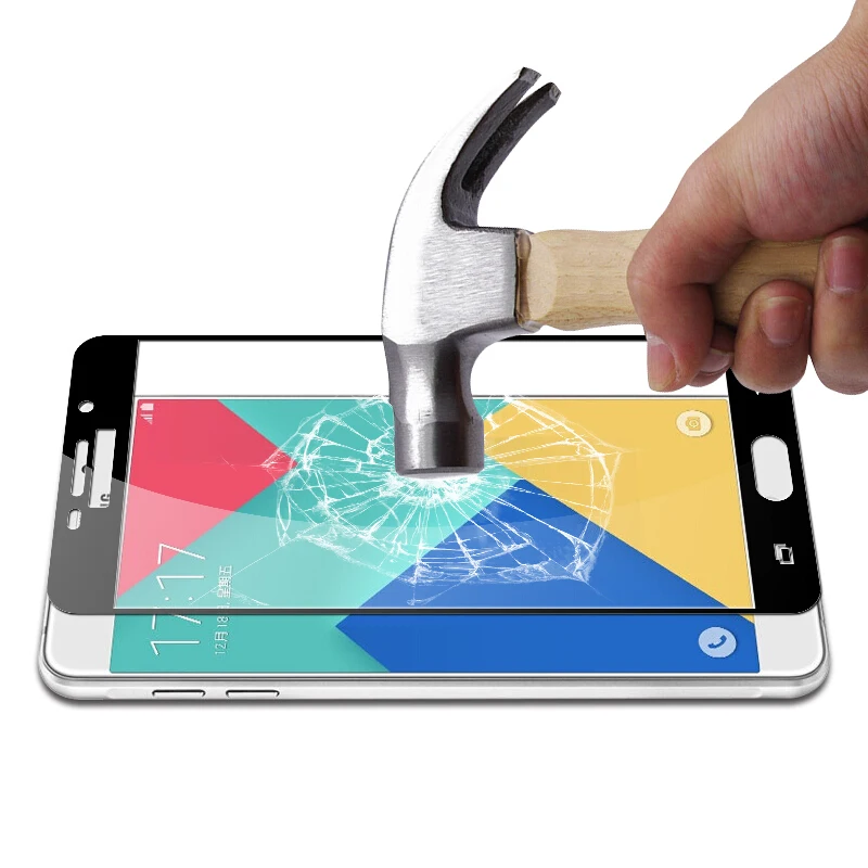 Экран протектор Закаленное Стекло для samsung Galaxy A8 Plus A6 A5 A3 A7 2017 2018 с полным