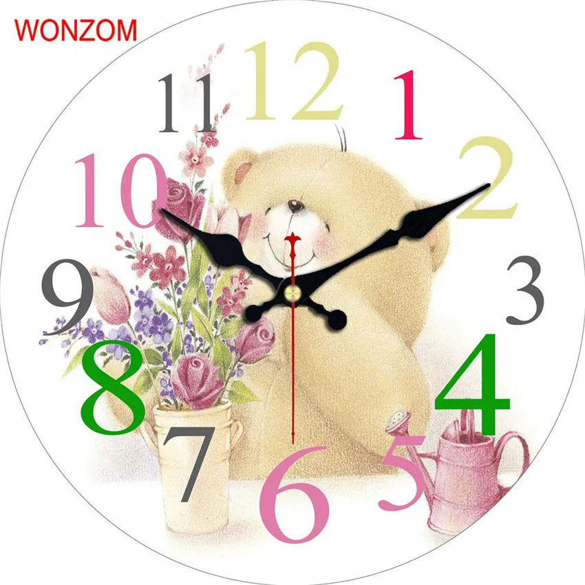 

WONZOM Rabbit Modern Large Wall Clock Silent Living Room Animal Wall Decor Saat Home Decoration Watch Wall 2017 Reloj De Pared
