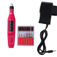 1set Professional 6bits Electric Manicure Machine Nail Power Drill Pen Pedicure File Polish Shape Tool Feet Care Product
