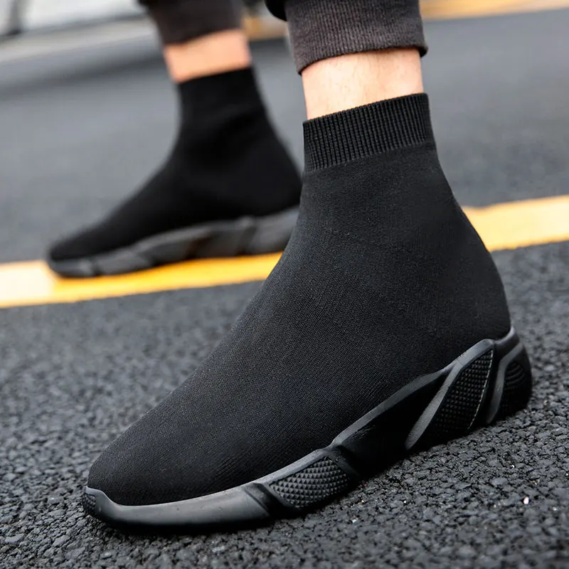 MWY/пара дышащих носков; модная мужская повседневная обувь; Chaussures Homme; лоферы; мужские удобные кроссовки; мужская обувь - Цвет: All Black