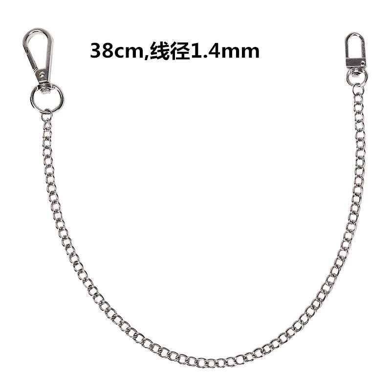 Hot Clip Silver Chain Keyring Keychain Strong Metal Hipster Key Wallet Belt Ring