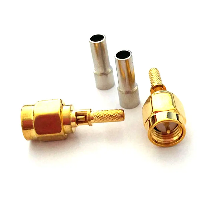 

10/50/100 set SMA Male Plug RF CONNECTOR with Window Straight for Crimp RG174 RG316