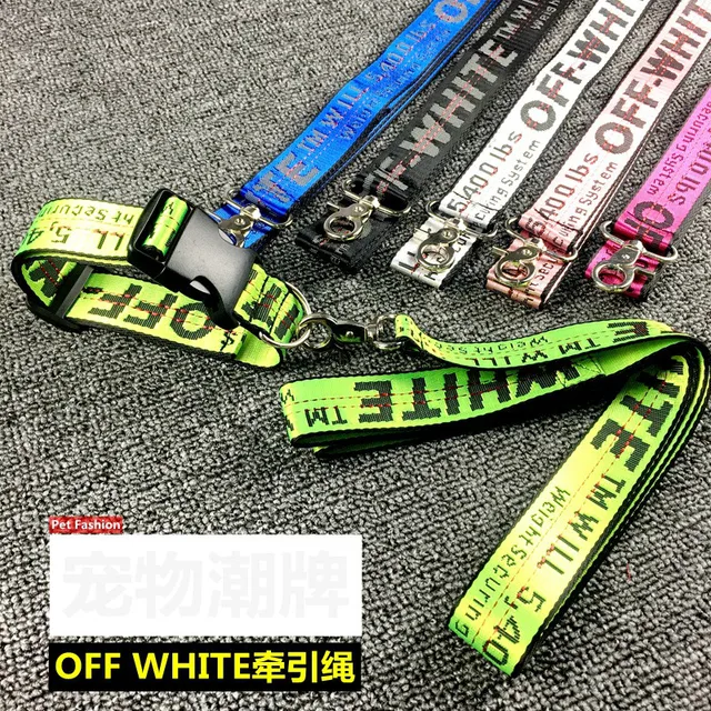 Pet Traction Rope Tide Brand Nylon Traction Belt Dog Chain Teddy Dog Collar Plus Traction Rope Collar Dog Harness Supplies