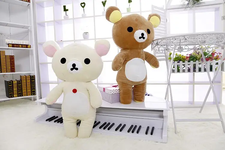 Милый японский Мишка San-x Rilakkuma KORILAKKUMA, белый плюшевый мишка, мягкая игрушка, подарок для ребенка от мини до большого размера