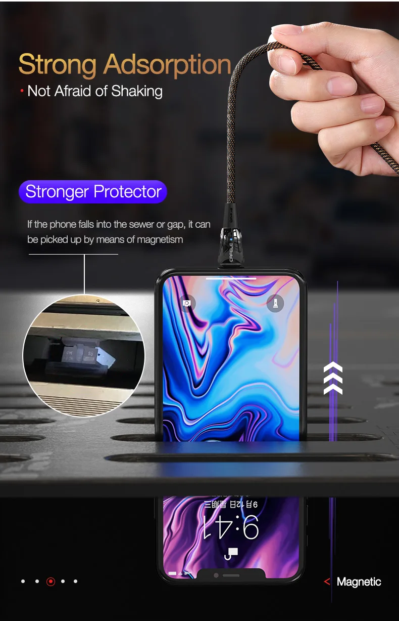 magnetic usb cable for iPhone Huawei Samsung Xiaomi LG  (8)