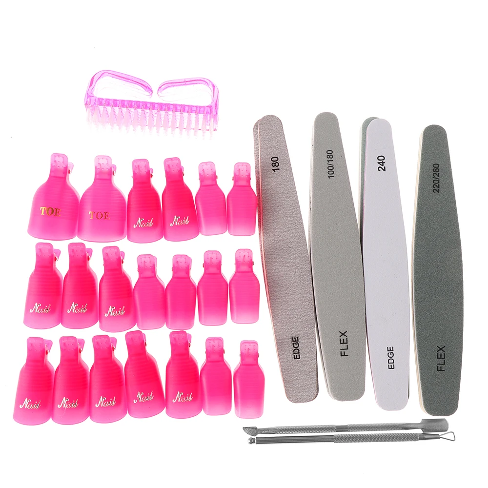 

Nail Polish Remover Pads Nails Soak Off Clips Caps UV Gel Polish Removal Wraps Nail Care Push Stick Manicure Tools Sets
