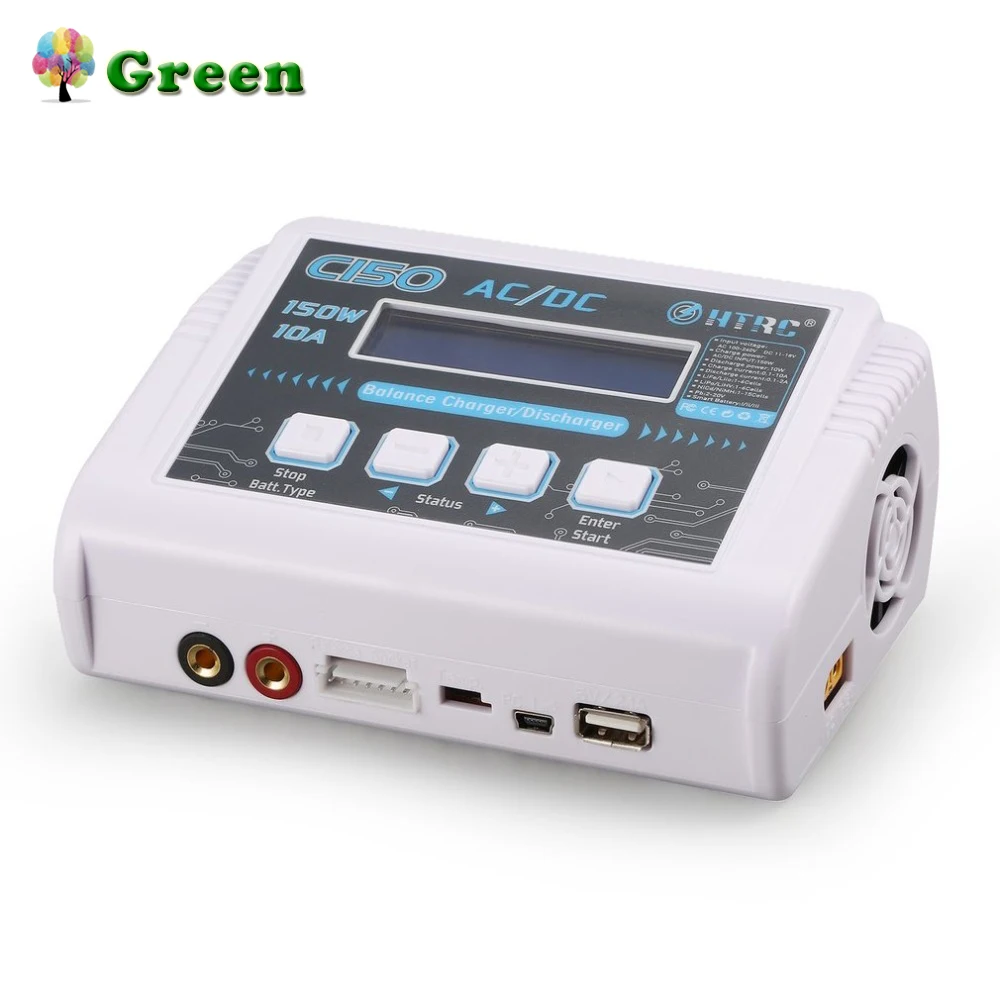 

HTRC C150 AC/DC 150W 10A Smart Balance Charger Discharger for RC Drone 1-6cell LiPo/LiFe/Lilon 1-15cell NiMh/NiCd Pb Battery