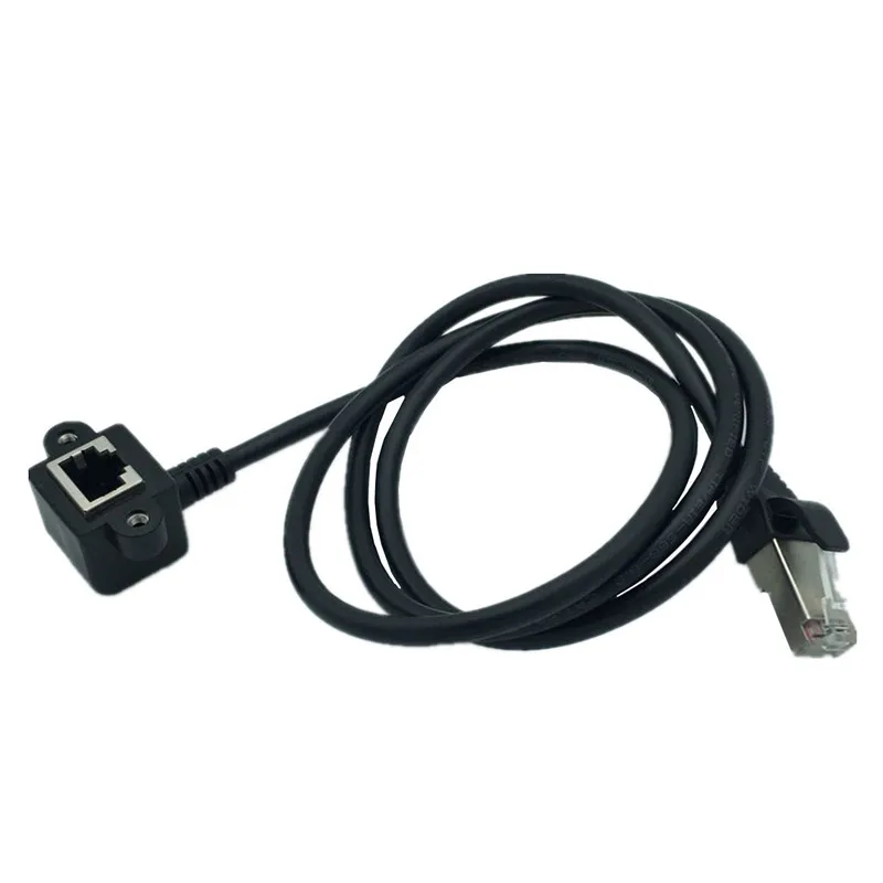 

1 м/3 фута 1,5 м/5 футов RJ45 штекер-гнездо 90 прямоугольный сгибаемый крепеж для панели Ethernet LAN удлинитель Кабель удлинитель шнур