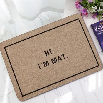 

CAMMITEVER 40*60CM Hi I'm Mat Carpet Funny Entrance Indoor/Outdoor Doormat Thin Carpets Rugs for Living Room Hallway