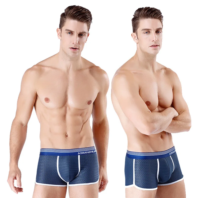 EXILIENS Новые мужские трусы боксеры в сетку дышащие Hombre мужские трусы Boxershorts человек Homme Размеры L-3XL 35