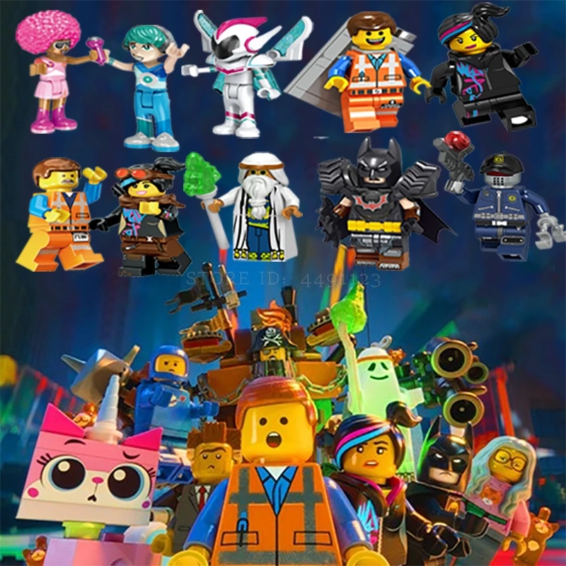 

LEGOing Movie 2 Emmet Lucy Batman Unikitty Sweet Mayhem Rex Toy Story Woody Jessie Blocks Movie Figures Toys Compatible Legoings