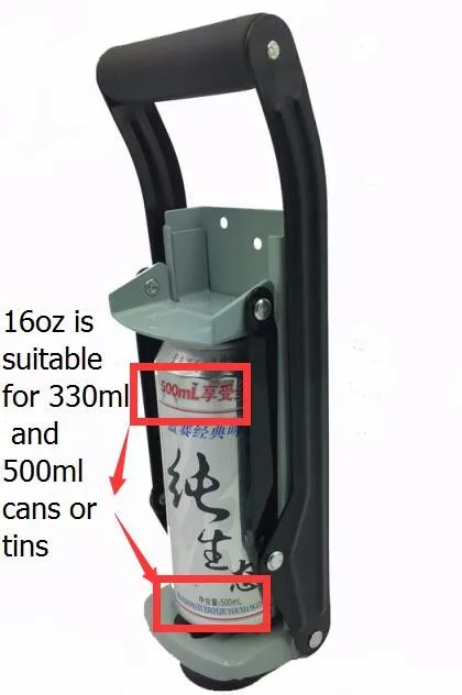 

Lovinland 16oz Heavy Gauge Steel Construction with Cushion Grip Handle Wall Mounted Can Crusher