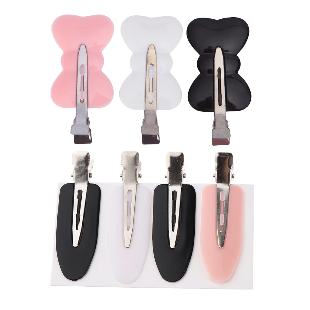 7 Pieces Women Girls Lady No Bend Hair Clips, Pin Curl Clip, Makeup No Crease Hair Clip