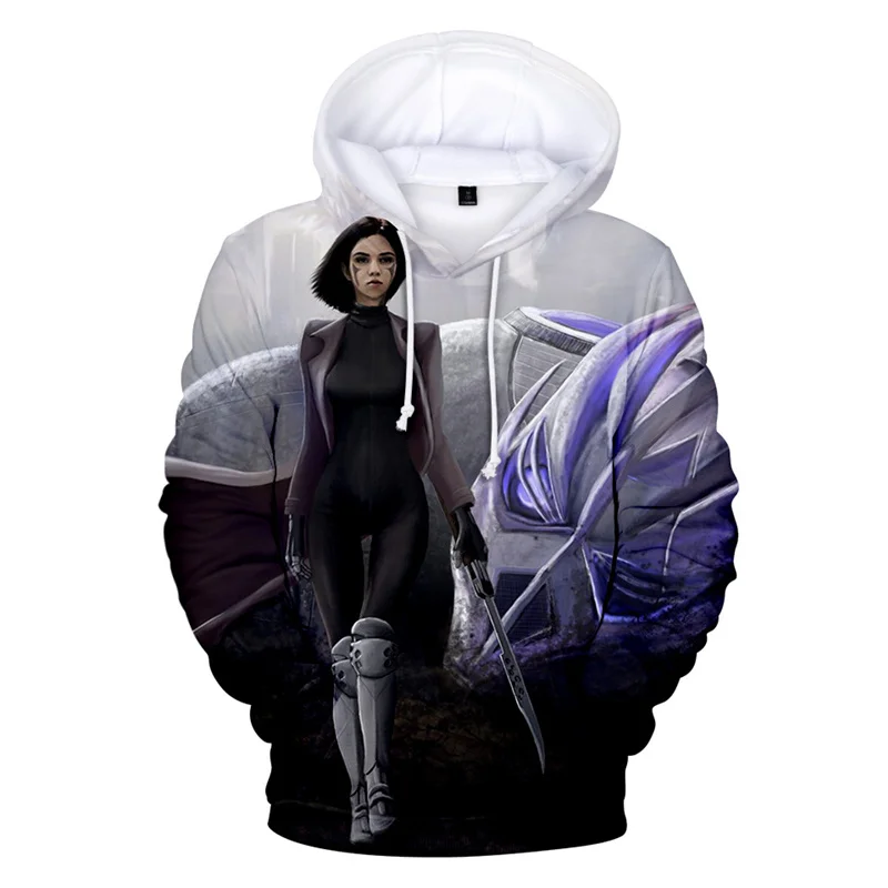 Movie Alita Battle Angel 3D Print Hoodies Harajuku Style Men/Women