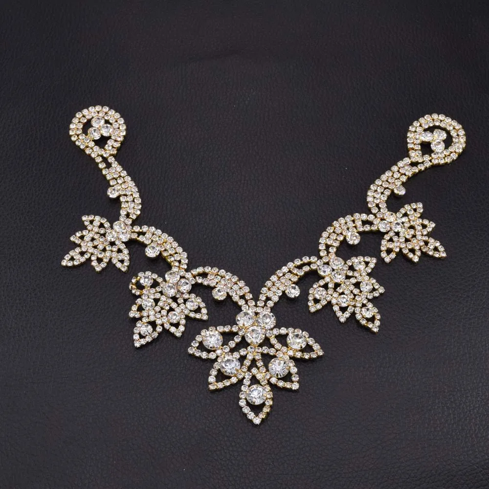sew on rhinestone neckline for clothing HD-1100 (4)