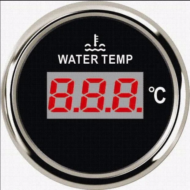 1 шт. 52 мм Цифровой Датчик температуры воды измерители температуры для авто лодки 9-32 В с подсветкой и датчиком - Цвет: M14X1.5