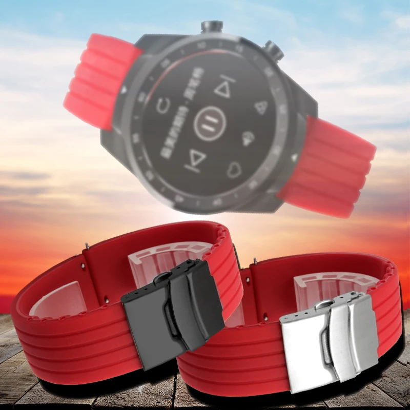 Сменный ремешок PEIYI для часов Ticwatch Цветной силиконовый 1/2/E/Pro 20 мм/22 мм|Ремешки