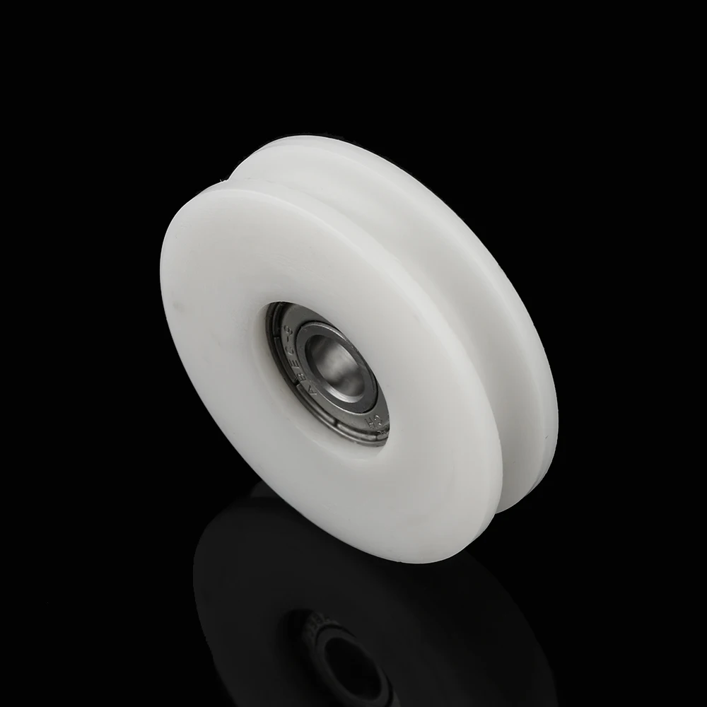 1Pc Pulley Wheels Groove Ball Bearings Nylon Plastic Carbon Steel